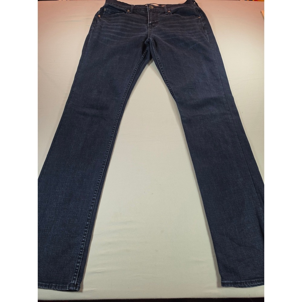 Departwest Seeker Mens Dark Wash Straight Leg Denim Jeans 34L DDAC346